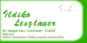 ildiko leszlauer business card