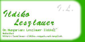 ildiko leszlauer business card